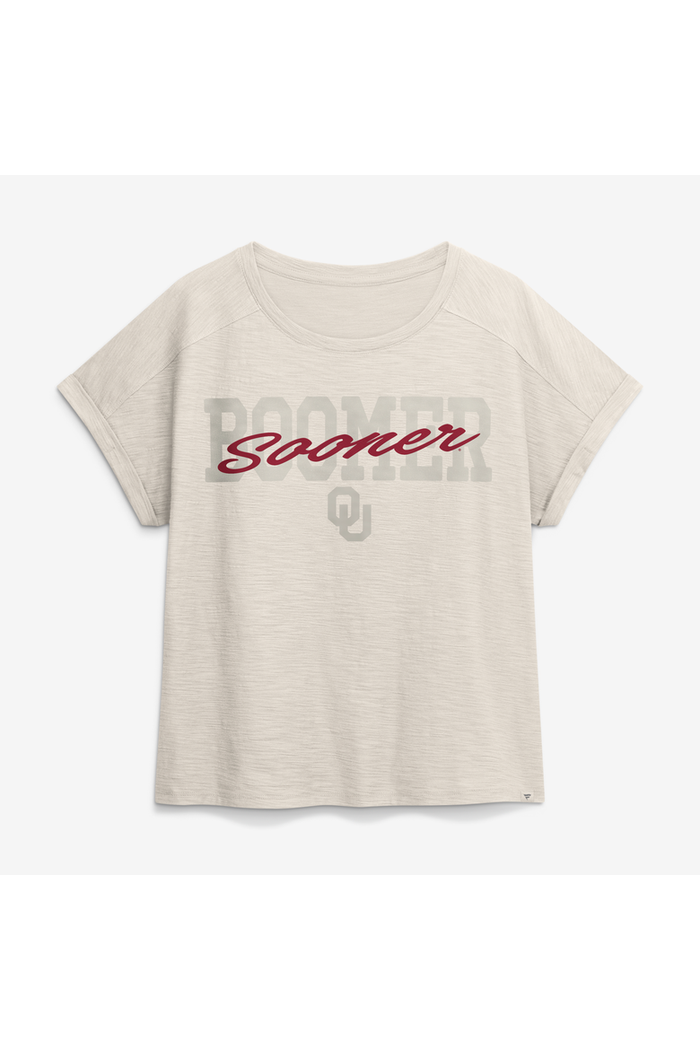 Women's Fanatics Natural Oklahoma Sooners Hometown Premium Oversized Boxy T-Shirt, Main, color, Natural