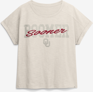 FANATICS Women's Fanatics Natural Oklahoma Sooners Hometown Premium Oversized Boxy T-Shirt
