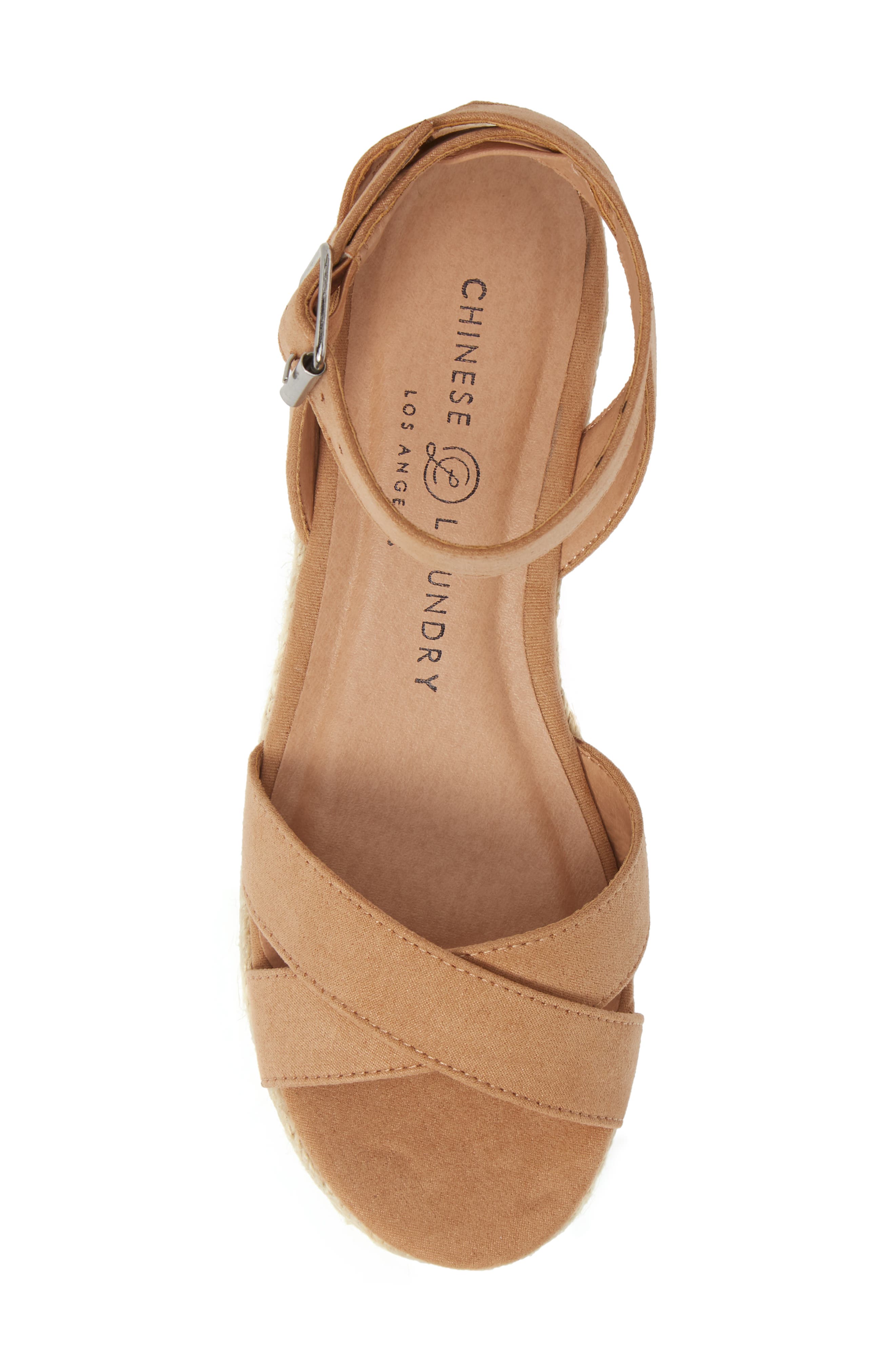Zala Espadrille Platform Sandal, Alternate, color, CAMEL SUEDE