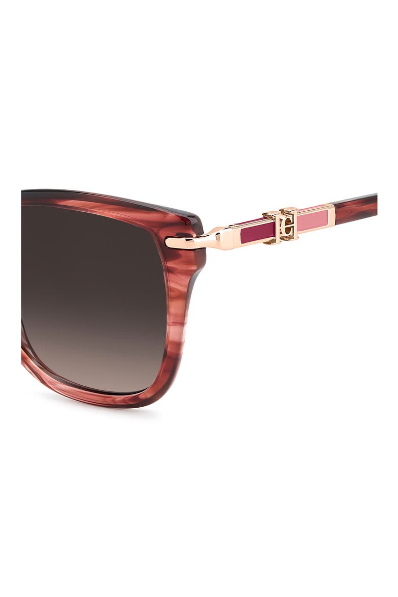 Her 55mm Gradient Cat Eye Sunglasses, Alternate, color, RED HORN/ BROWN SF