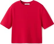MANGO Short Sleeve Knit Sweater