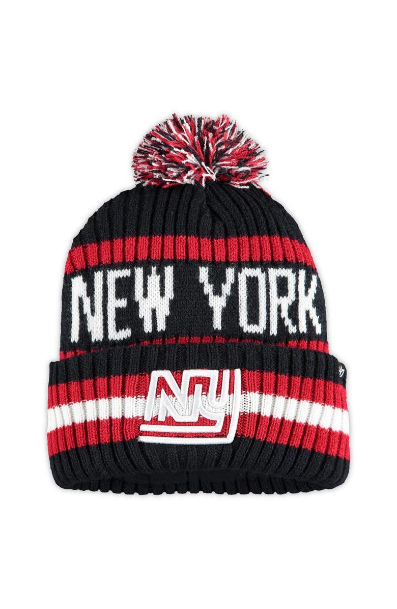 '47 Men's '47 Navy New York Giants Legacy Bering Cuffed Knit Hat with Pom, Main, color, Navy