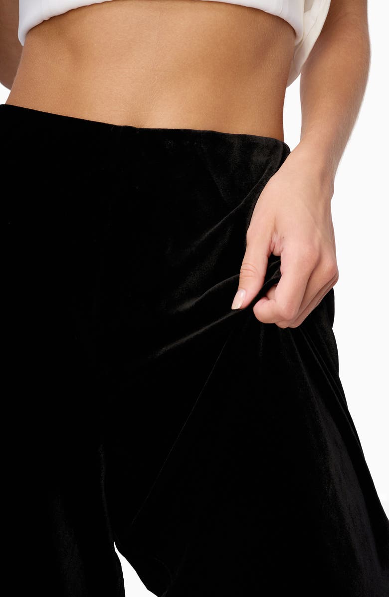 CAMI NYC Bristol Flare Velvet Pants, Alternate, color, Black