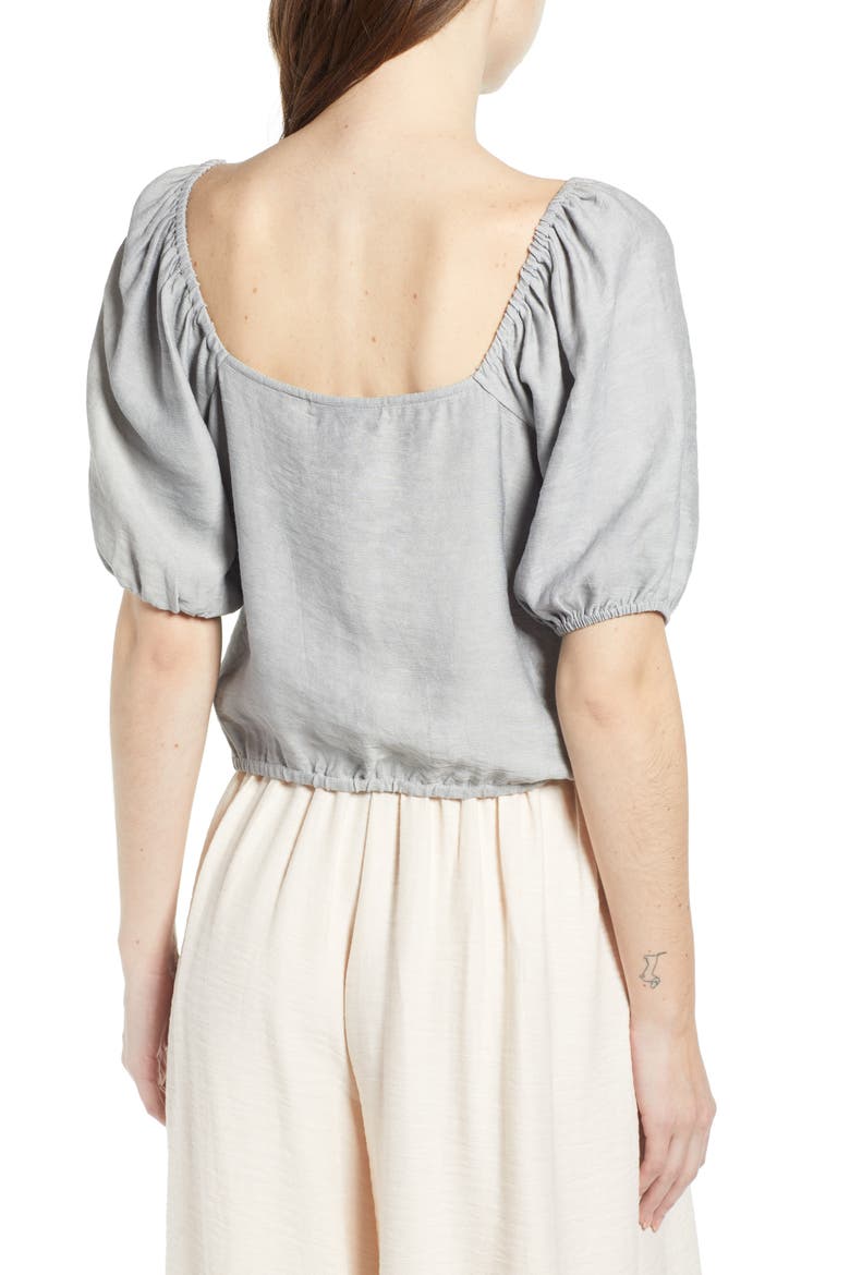 Square Neck Blouse, Alternate, color, PIETRA