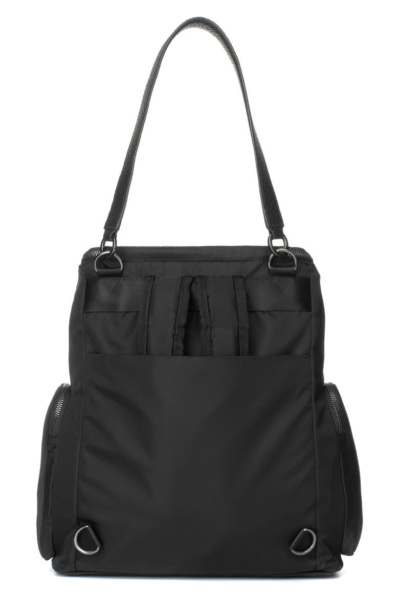 Alyssa Water Resistant Convertible Diaper Backpack, Alternate, color, BLACK