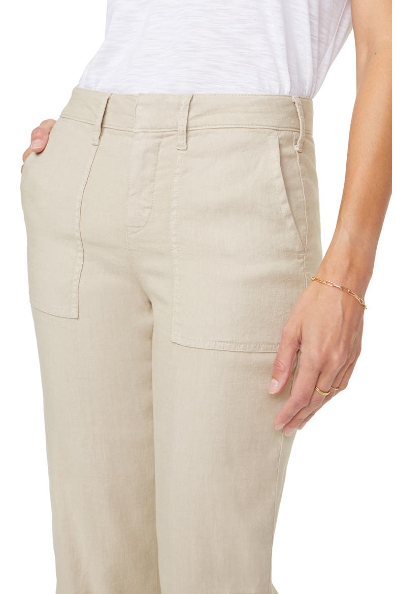 Utility Crop Linen Blend Pants, Alternate, color, FEATHER