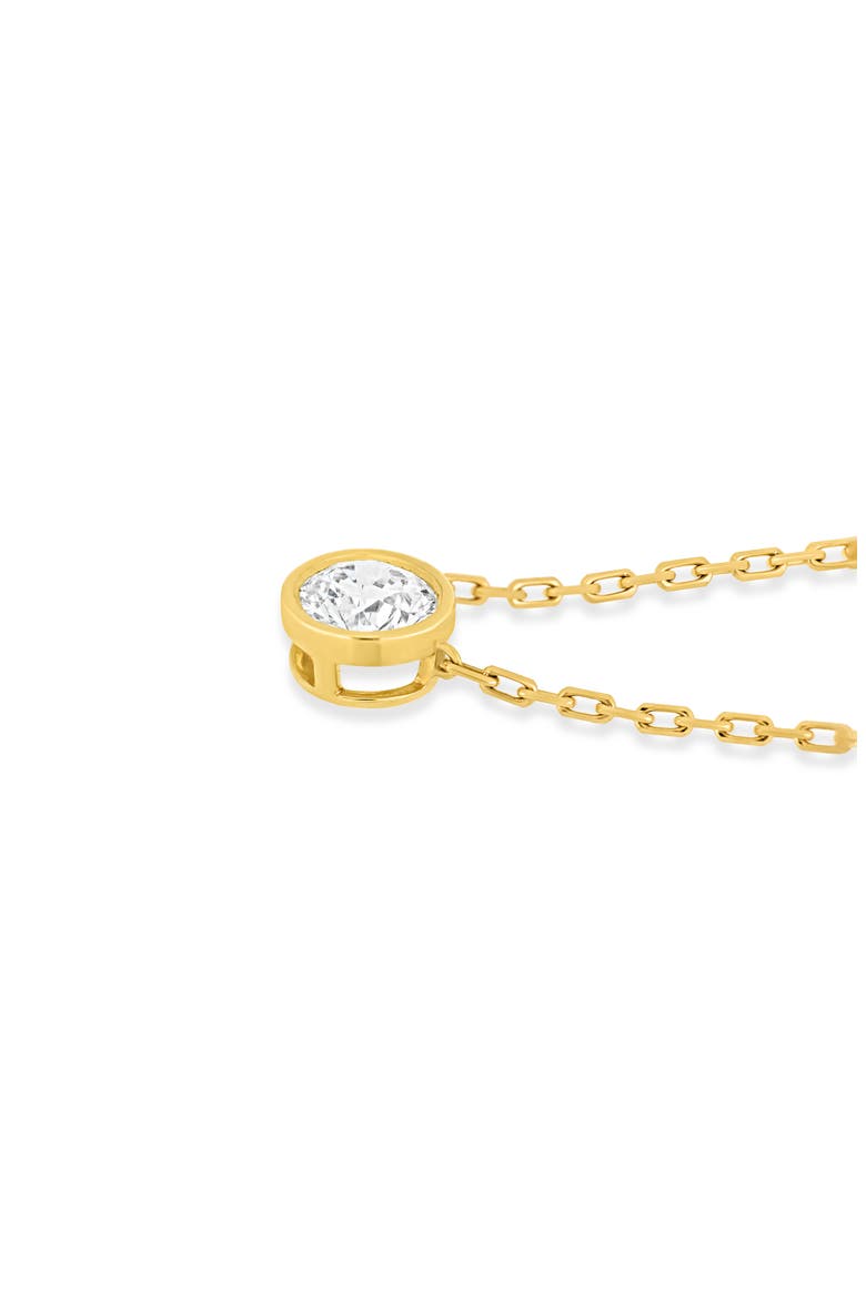 18K Gold Diamond Bezel Solitaire Pendant Necklace, 0.75ct. (Online Trunk Show), Alternate, color, 18K YELLOW GOLD/ DIAMOND