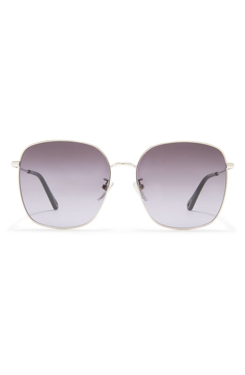 Chloé 58mm Gradient Square Sunglasses, Main, color, 