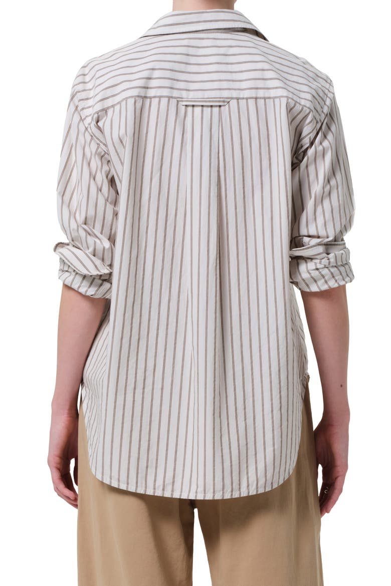 Shay Stripe Button-Up Shirt, Alternate, color, ALBISTRIPE