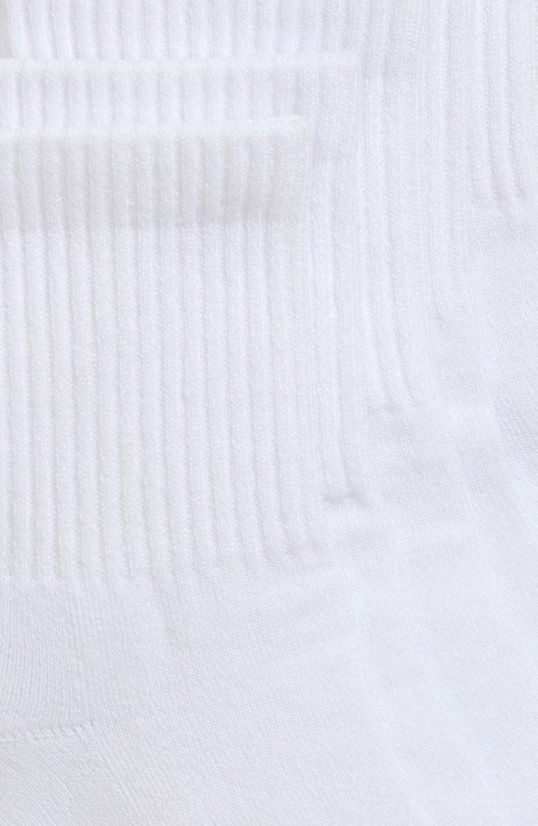 Zella Assorted 3-Pack Half Crew Socks, Alternate, color, White