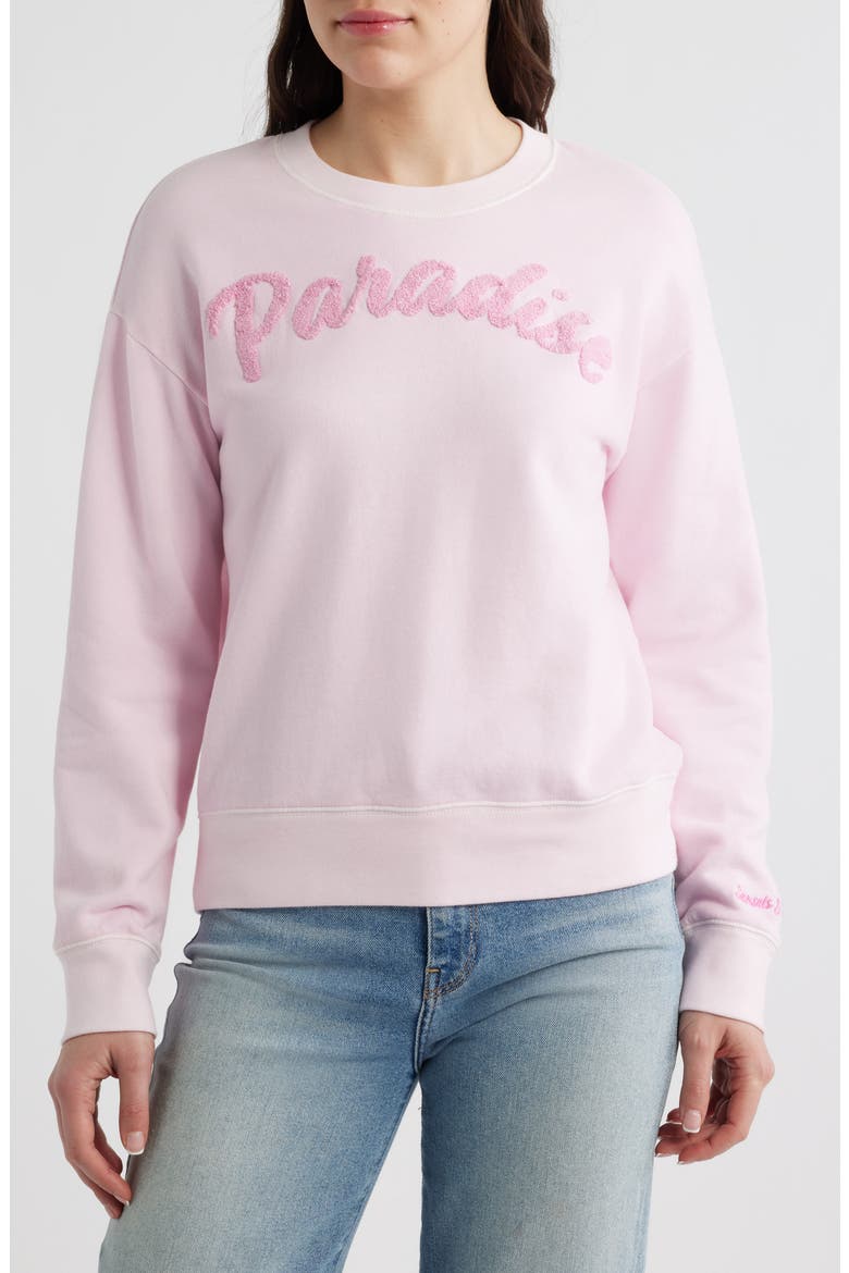 Marina Del Mar Cotton Sweatshirt, Main, color, CYBER LIGHT