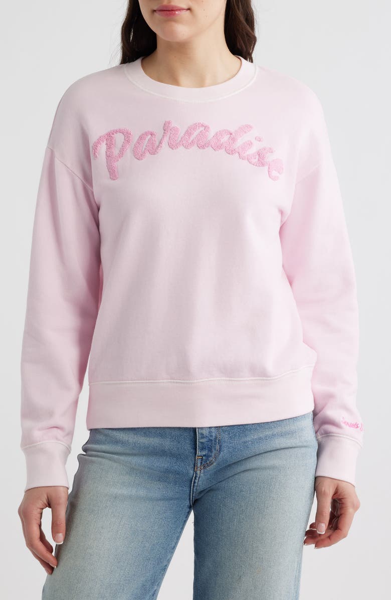 Tommy Bahama Marina Del Mar Cotton Sweatshirt, Main, color, Cyber Light