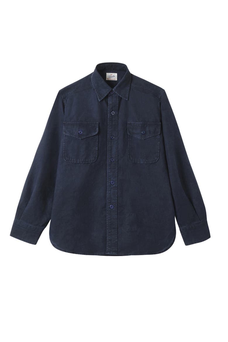 CPO Denim Overshirt, Main, color, BLUE