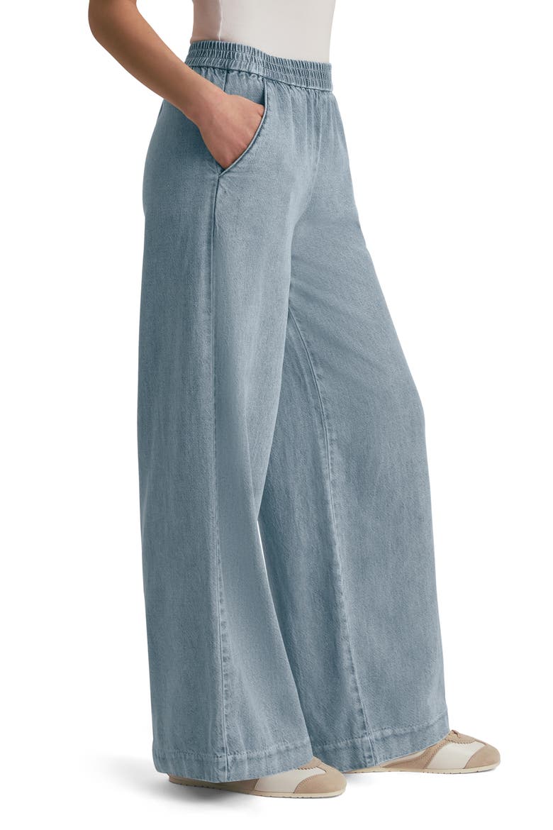 The Malibu Wide Leg Jeans, Alternate, color, CORONADO