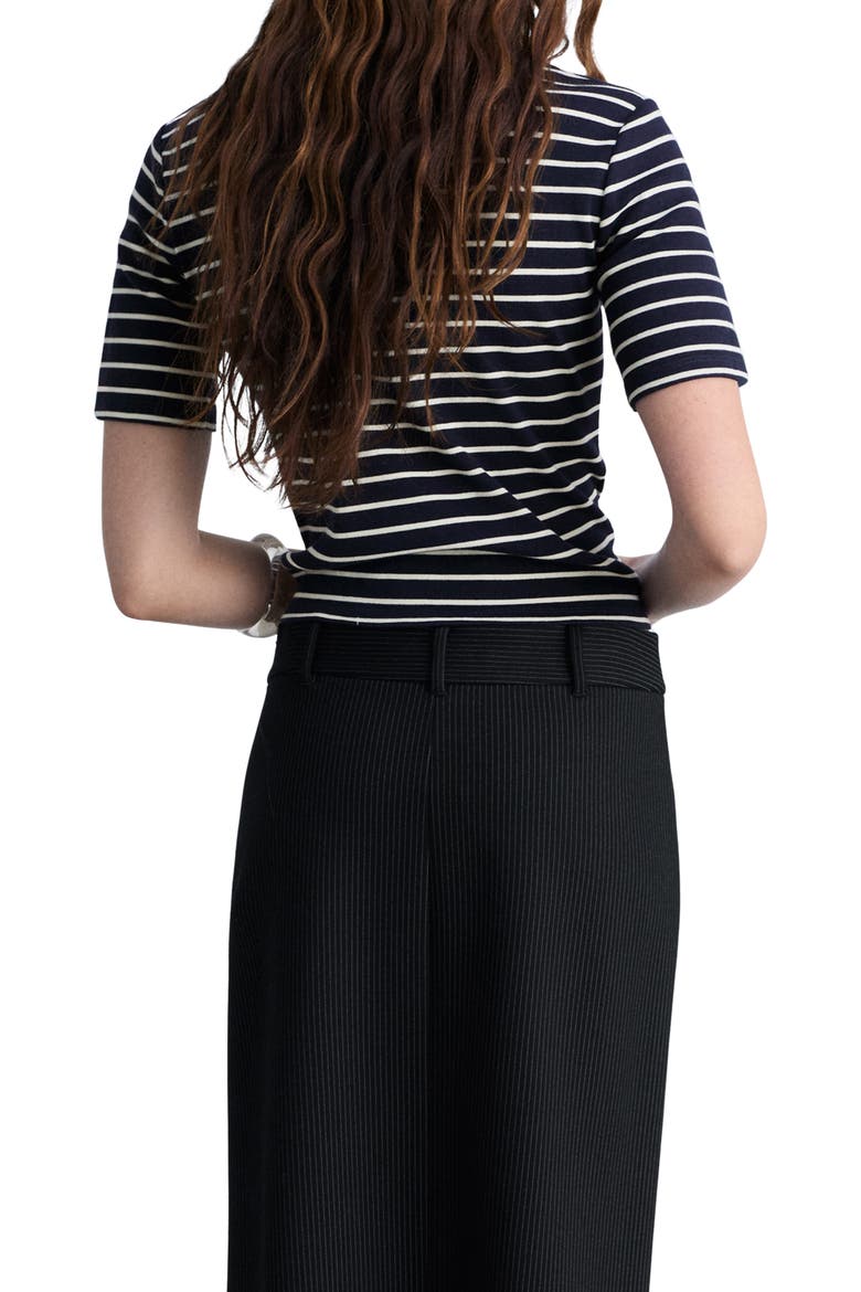 Stripe Cotton T-Shirt, Alternate, color, DARK NAVY