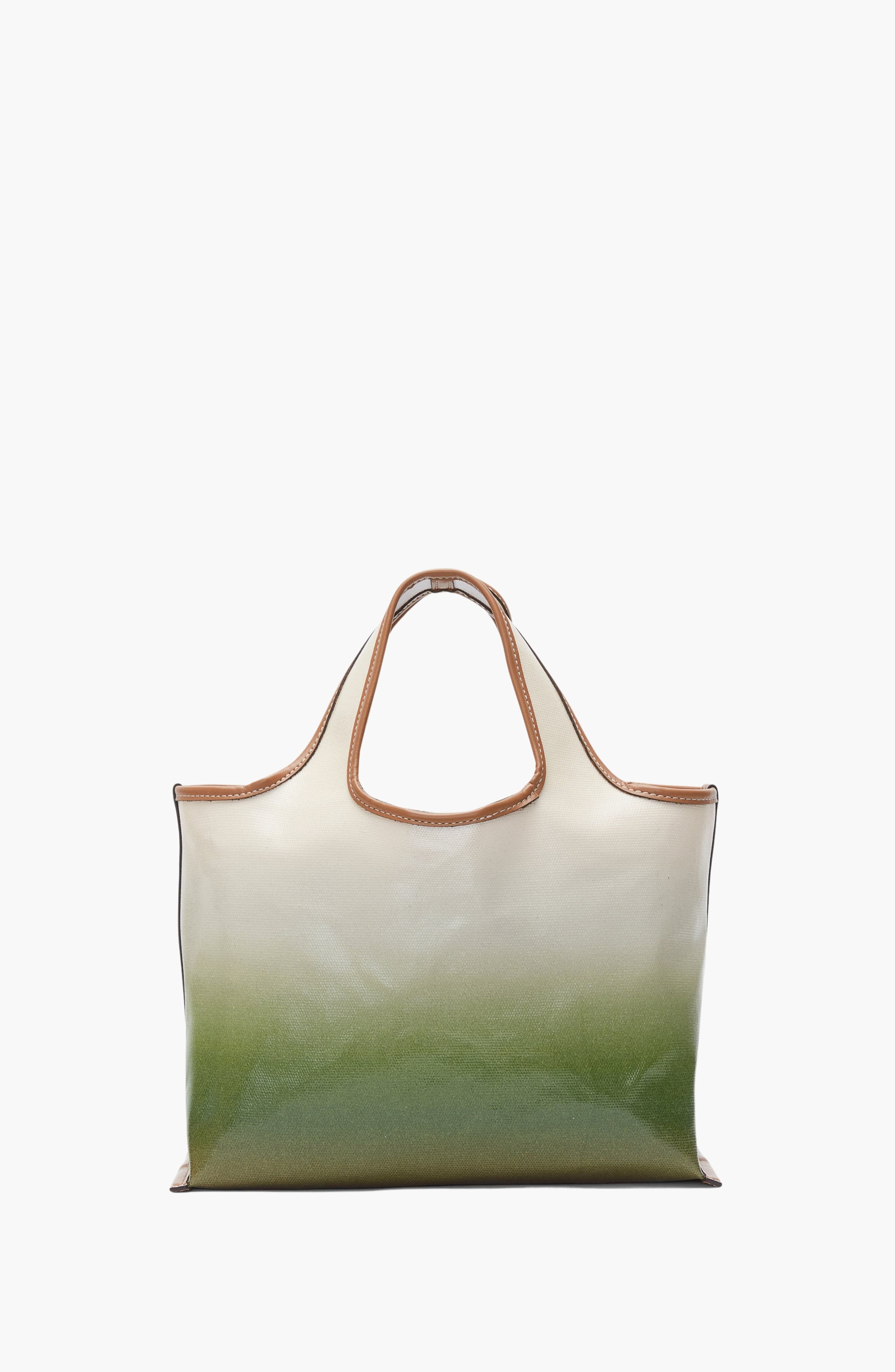 Ombre Coated Canvas Mini Market Tote, Main, color, Flame-Cactus Multi