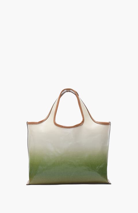 Ombre Coated Canvas Mini Market Tote