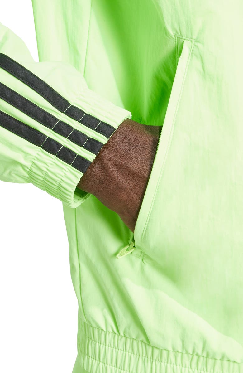 adidas Firebird Recycled Polyester Track Jacket, Alternate, color, Signal Green/ Black