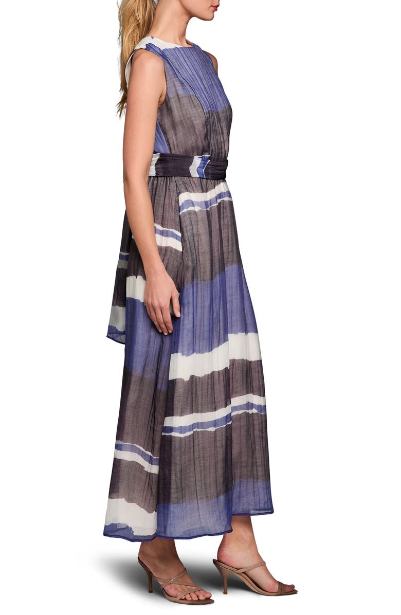 NIC+ZOE Luna Gallery Stripe Sleeveless Maxi Dress, Alternate, color, Blue Multi