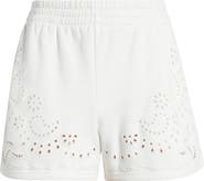 LoveShackFancy Abrah Eyelet Knit Shorts