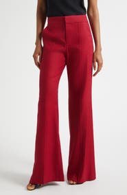 Alice + Olivia Dylan High Waist Wide Leg Linen Blend Pants