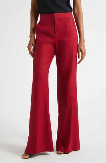 Alice + Olivia Dylan High Waist Wide Leg Linen Blend Pants