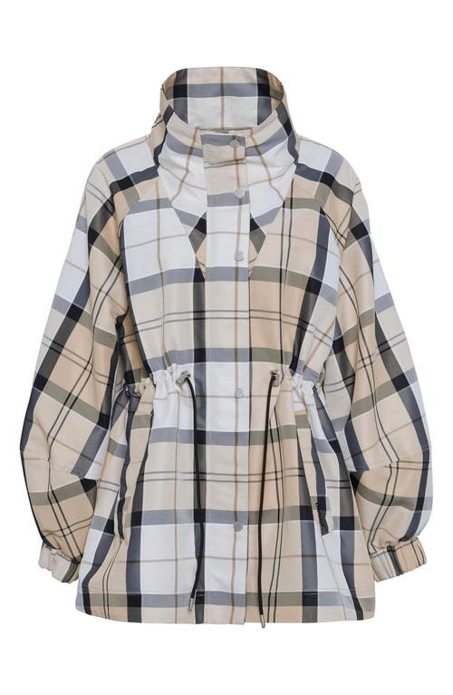 Barbour Showerproof Check Jacket In Safari Dress Tartan/mist