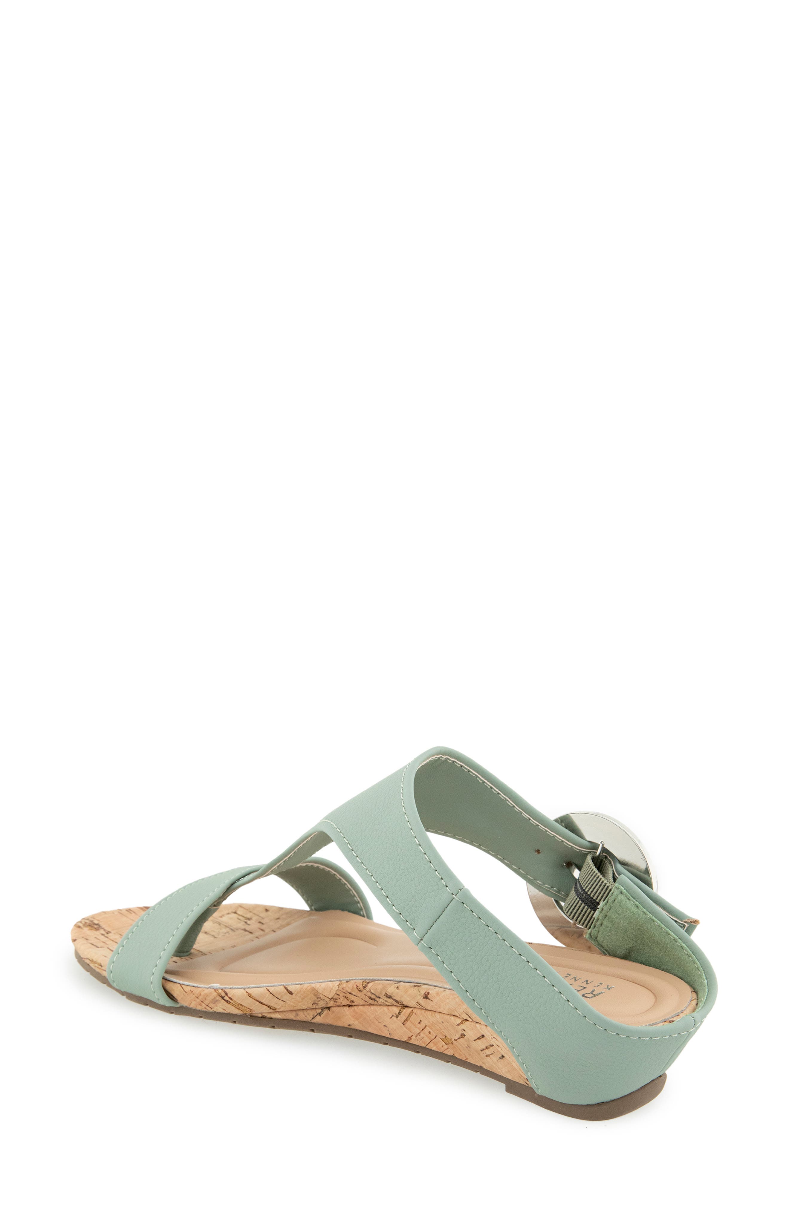 Great Buckle Slide Sandal, Alternate, color, SEAFOAM