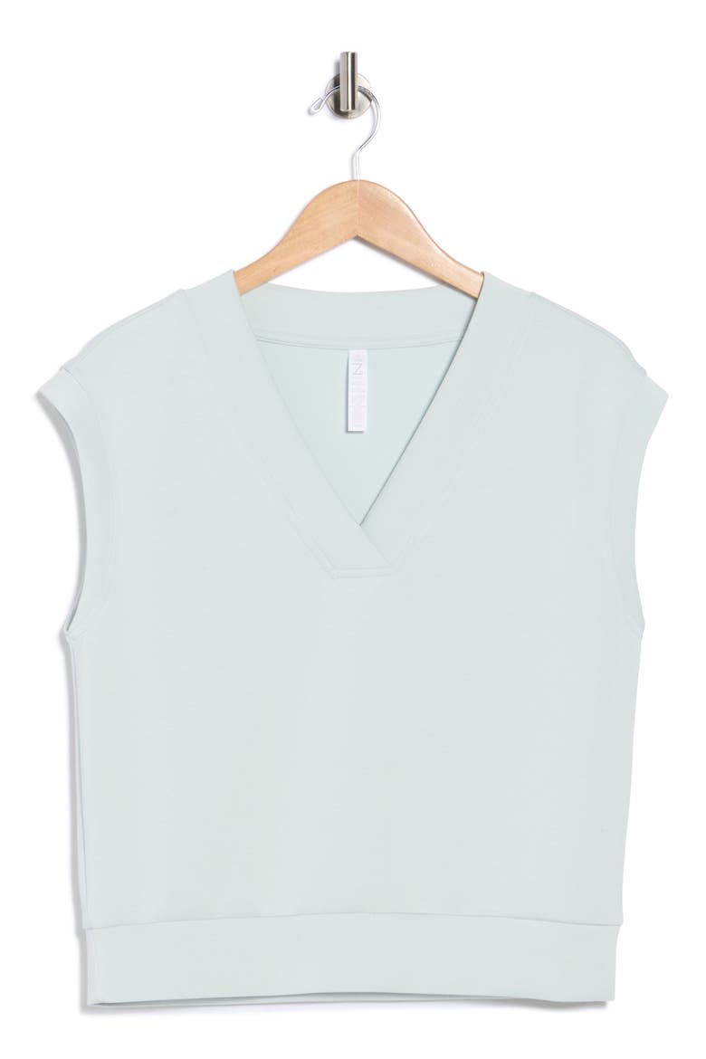 Whisper V-Neck Short Sleeve Knit Top, Alternate, color, BLUE FLOW