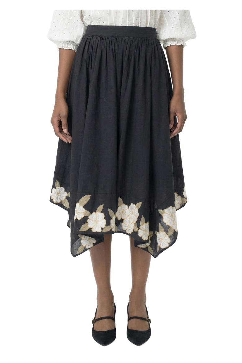 Gia Floral Skirt, Alternate, color, BLACK MULTI