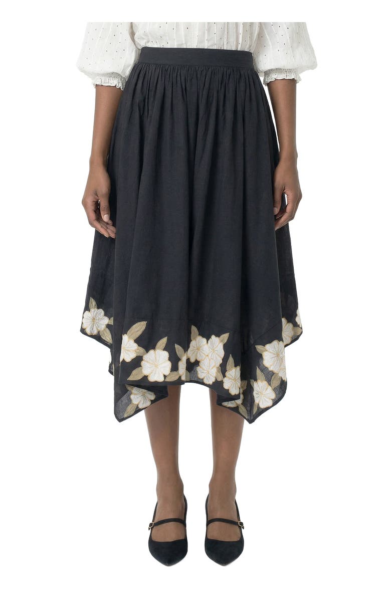 AREA STARS Gia Floral Skirt, Alternate, color, Black Multi