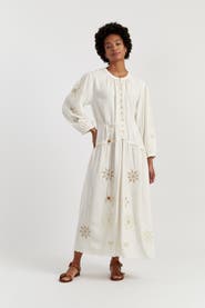 Chinti & Parker Sienna Linen-Blend Broderie Dress