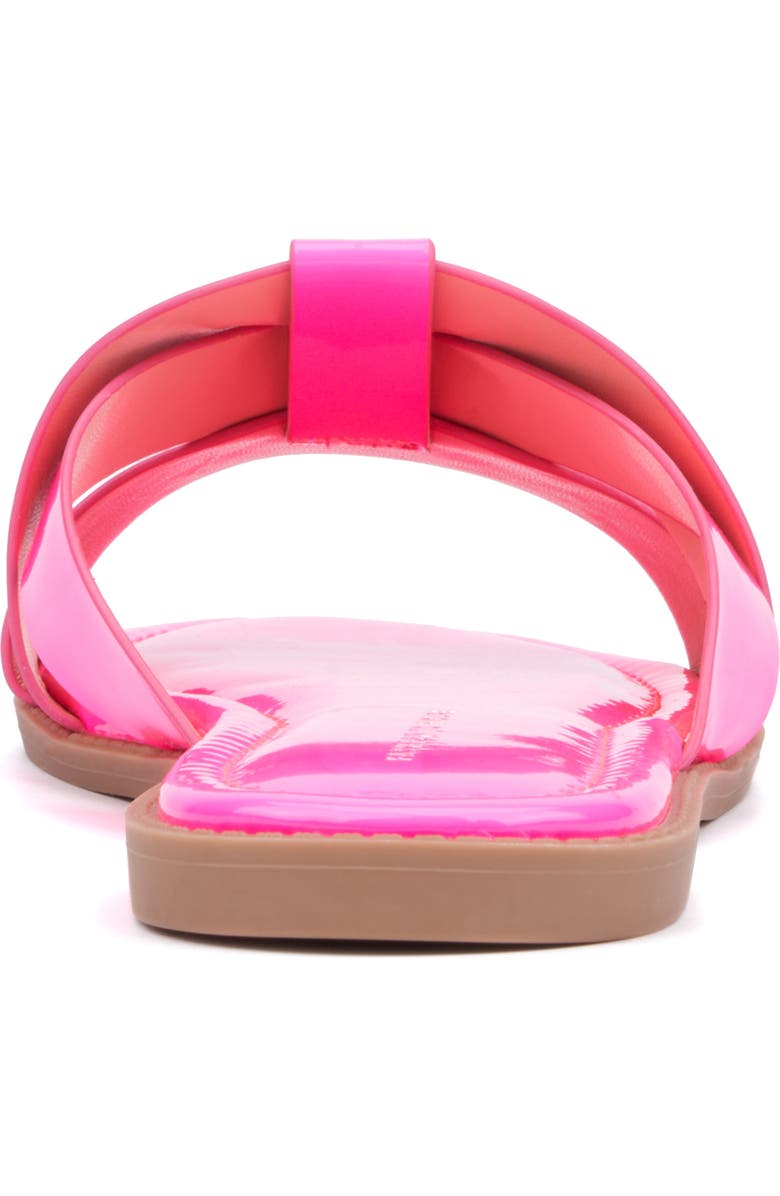 Fashion to Figure Tiana Slide Sandal - Wide Width, Alternate, color, Neon Pink