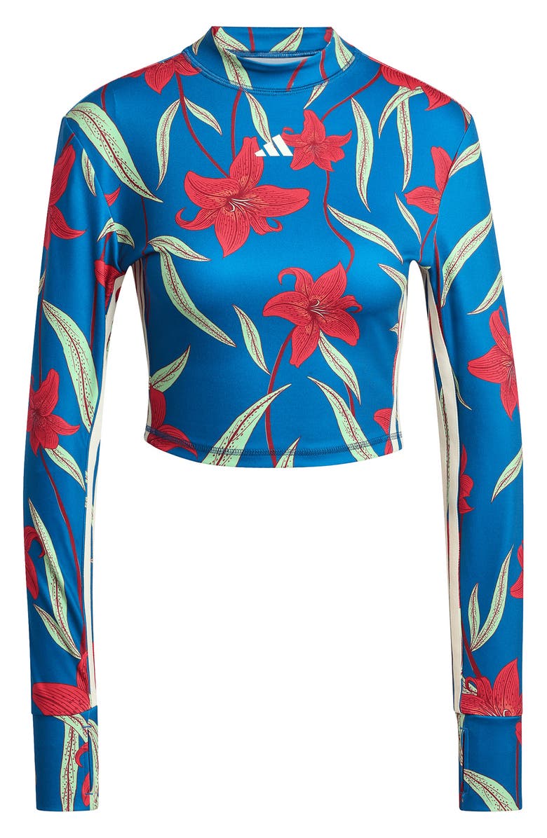 adidas x FARM RIO Long Sleeve Training Top, Alternate, color, Marine/ Tactile Red/ White