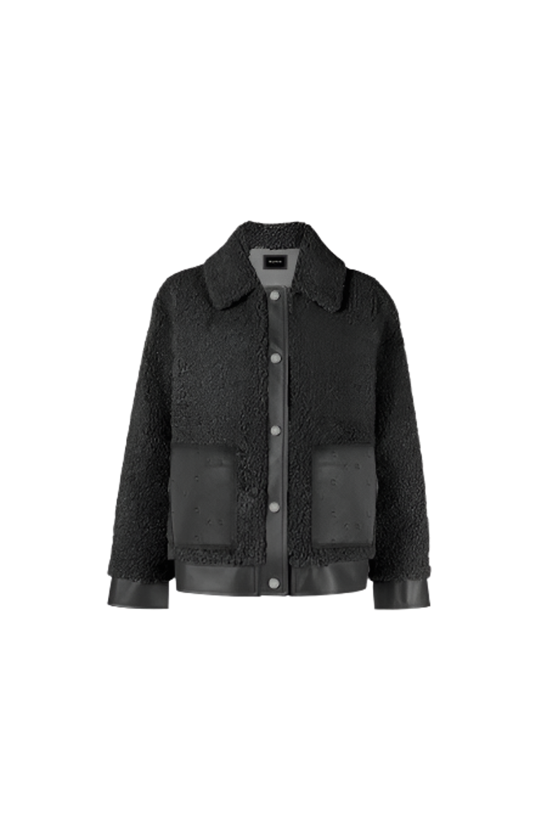 Blvck Shearling Jacket, Main, color, Black