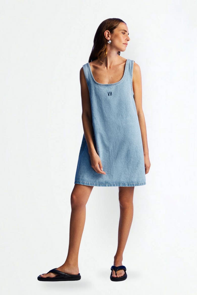 Jean Dress with Thick Straps, Main, color, Blue