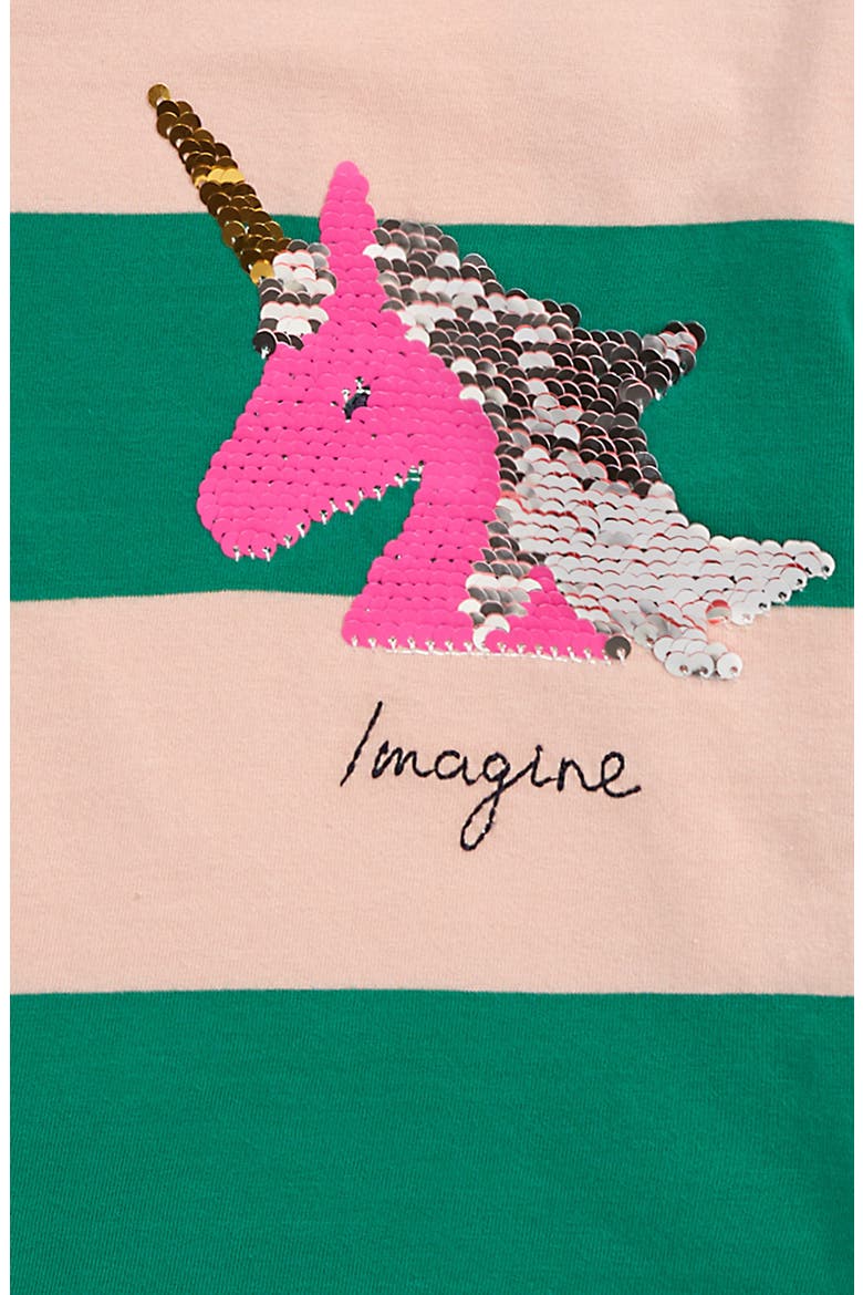 Color Change Sequin Long Sleeve T-Shirt, Alternate, color, GREEN/ DUSTY PINK IMAGINE