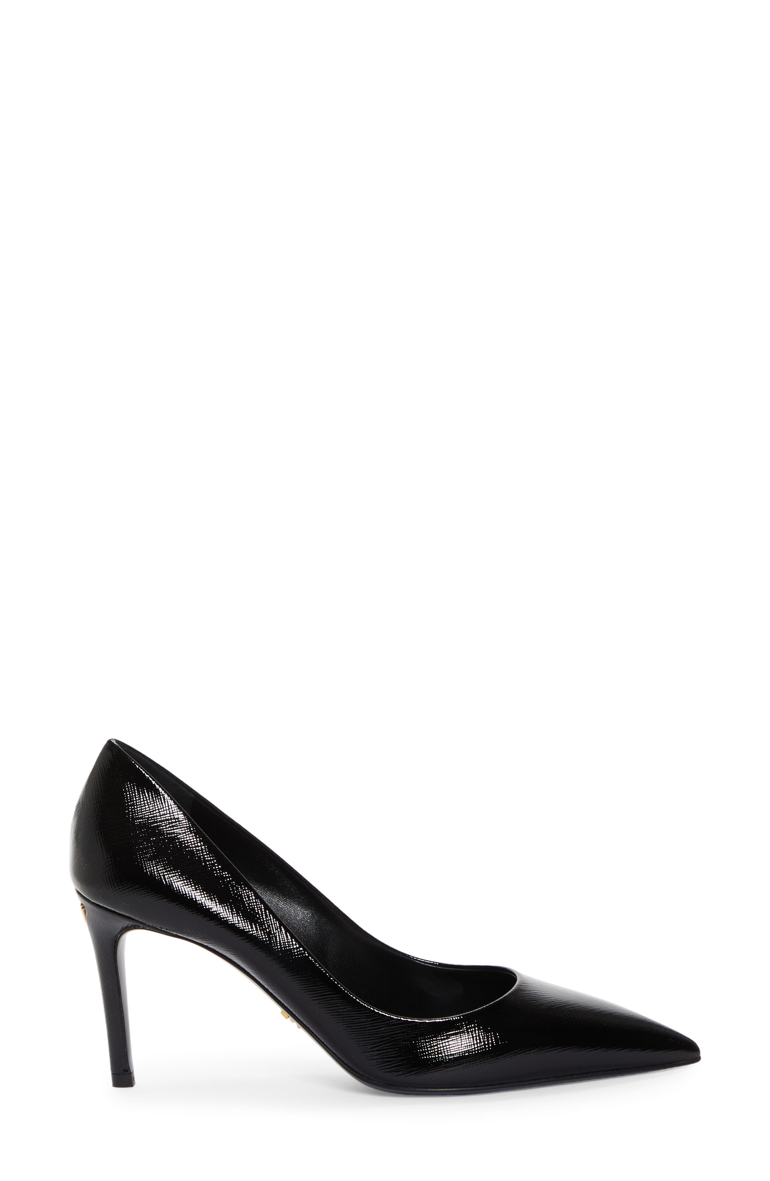 Prada Saffiano Leather Pump, Alternate, color, Nero