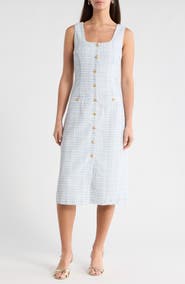 SUGARLIPS Adriella Sleeveless Tweed Dress