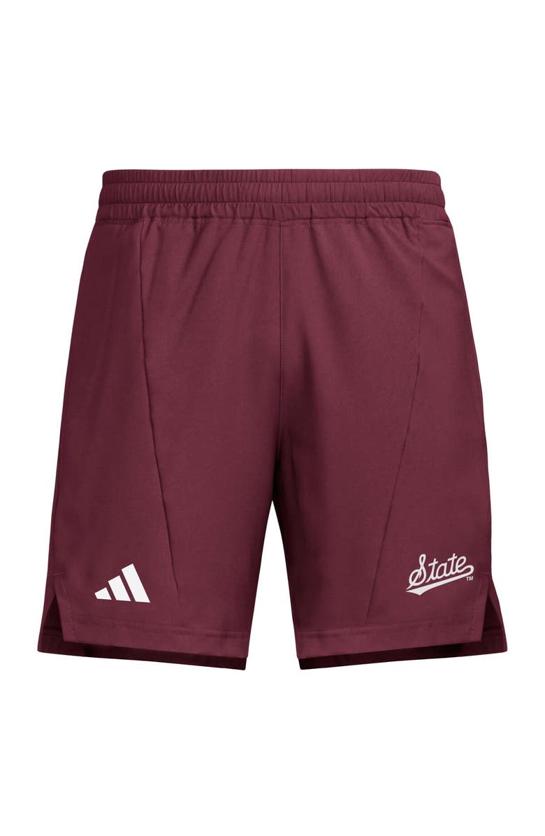 adidas Men's adidas Maroon Mississippi State Bulldogs Program Woven Training Shorts, Alternate, color, Maroon