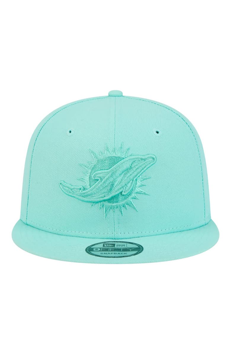 New Era Men's New Era Turquoise Miami Dolphins Colorpack 9FIFTY Snapback Hat, Alternate, color, Turquoise