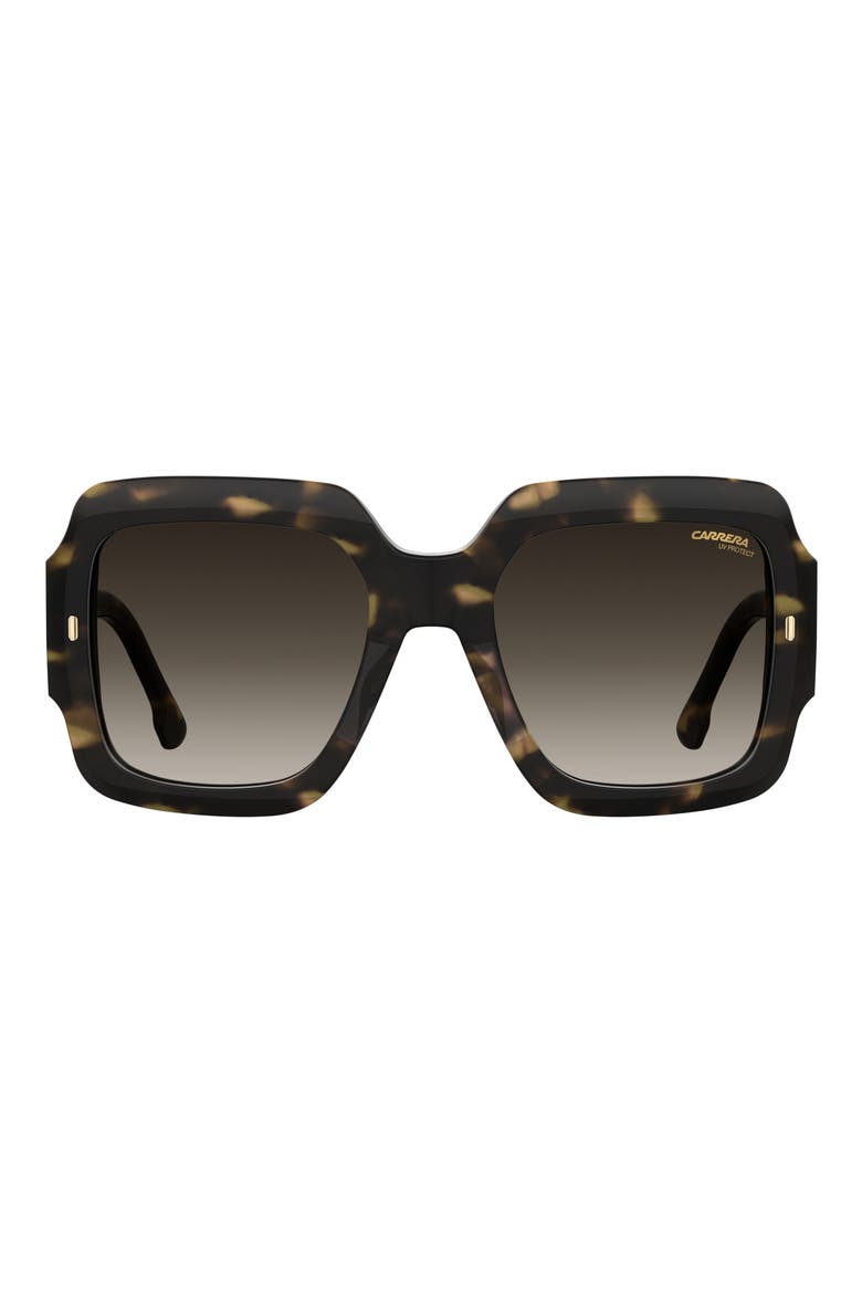 54mm Gradient Rectangular Sunglasses, Main, color, HAVANA/ BROWN GRADIENT