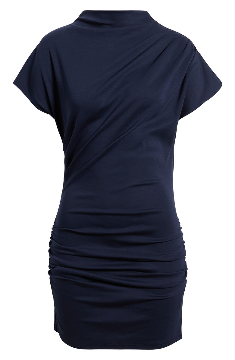 Line & Dot Archer Pleated Minidress, Main, color, Navy