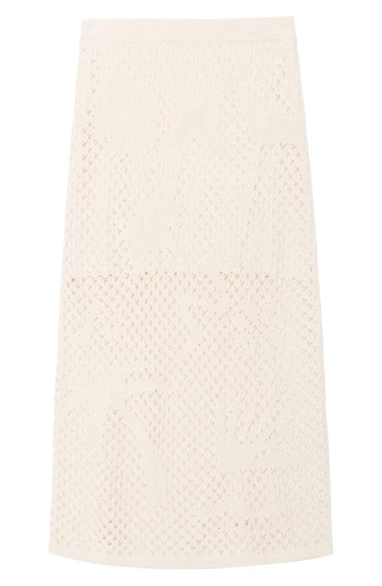 Zadig & Voltaire Soly Colin Linen & Cotton Jacquard Mesh Sweater Skirt, Alternate, color, Ecru