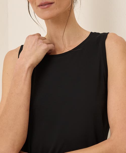 Pact Organic Cotton Softspun High Neck Tank In Black