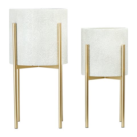 Embossed Planters with Stands