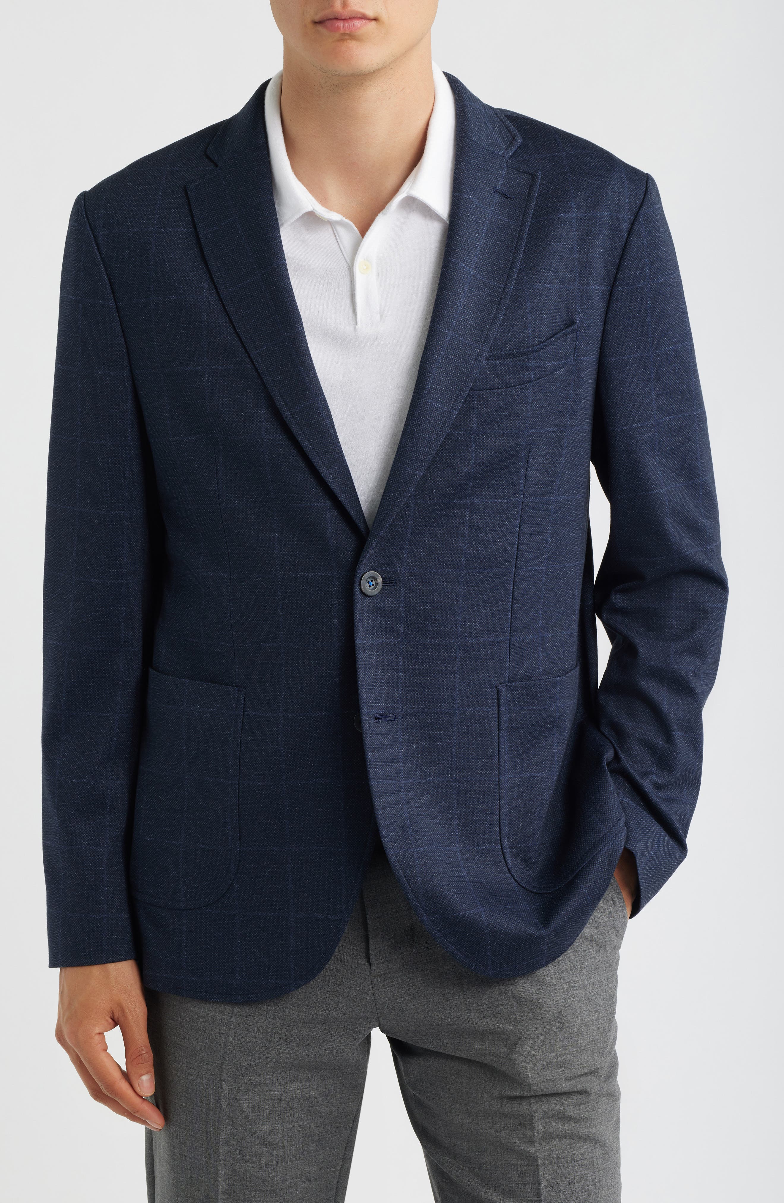 NAVY WINDOWPANE