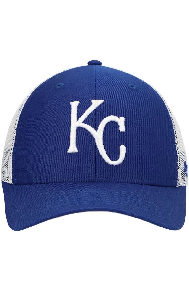 '47 Men's '47 Royal/White Kansas City Royals Primary Logo Trucker Snapback Hat, Alternate, color, 