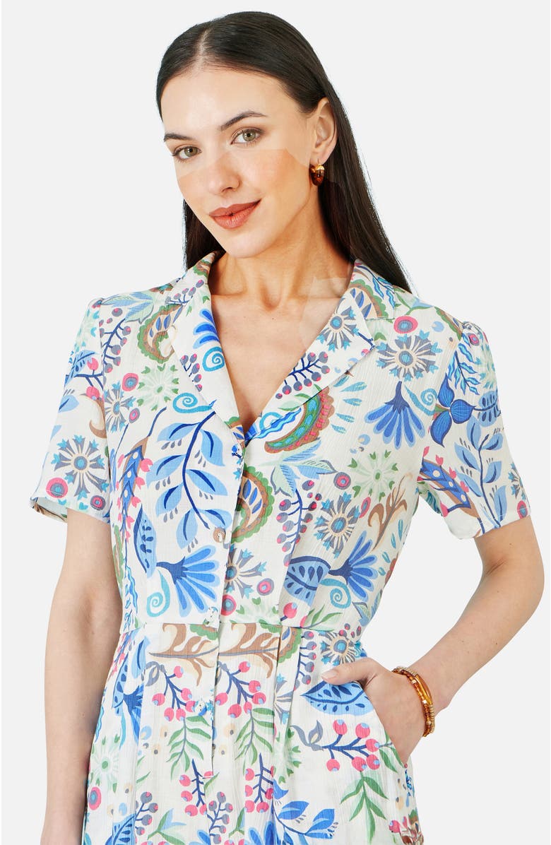 Yumi Paisley Retro Print Playsuit, Alternate, color, Multi