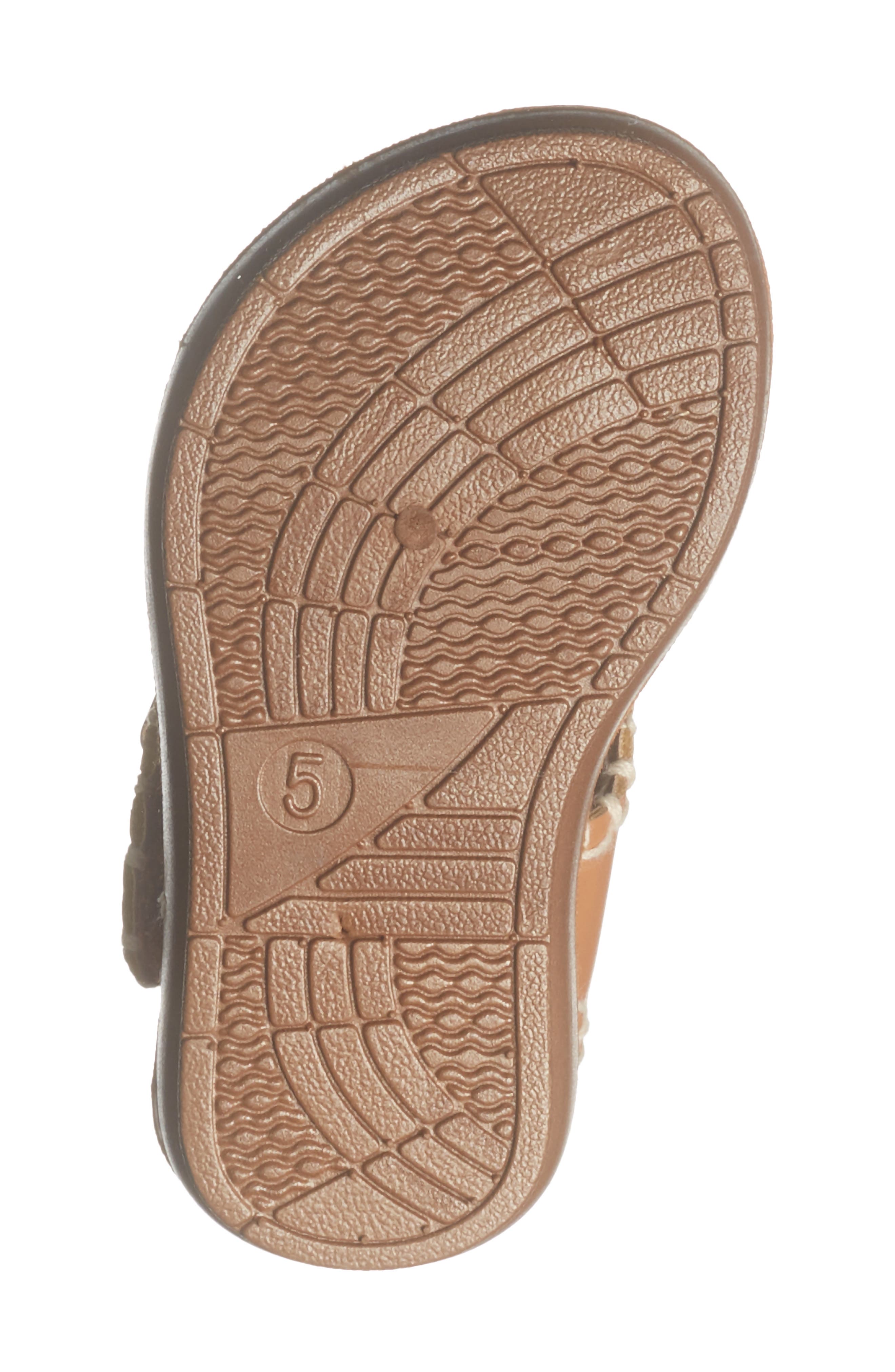 Lucky Brand Kids' Whipstitch Crossover Sandal, Alternate, color, Cognac